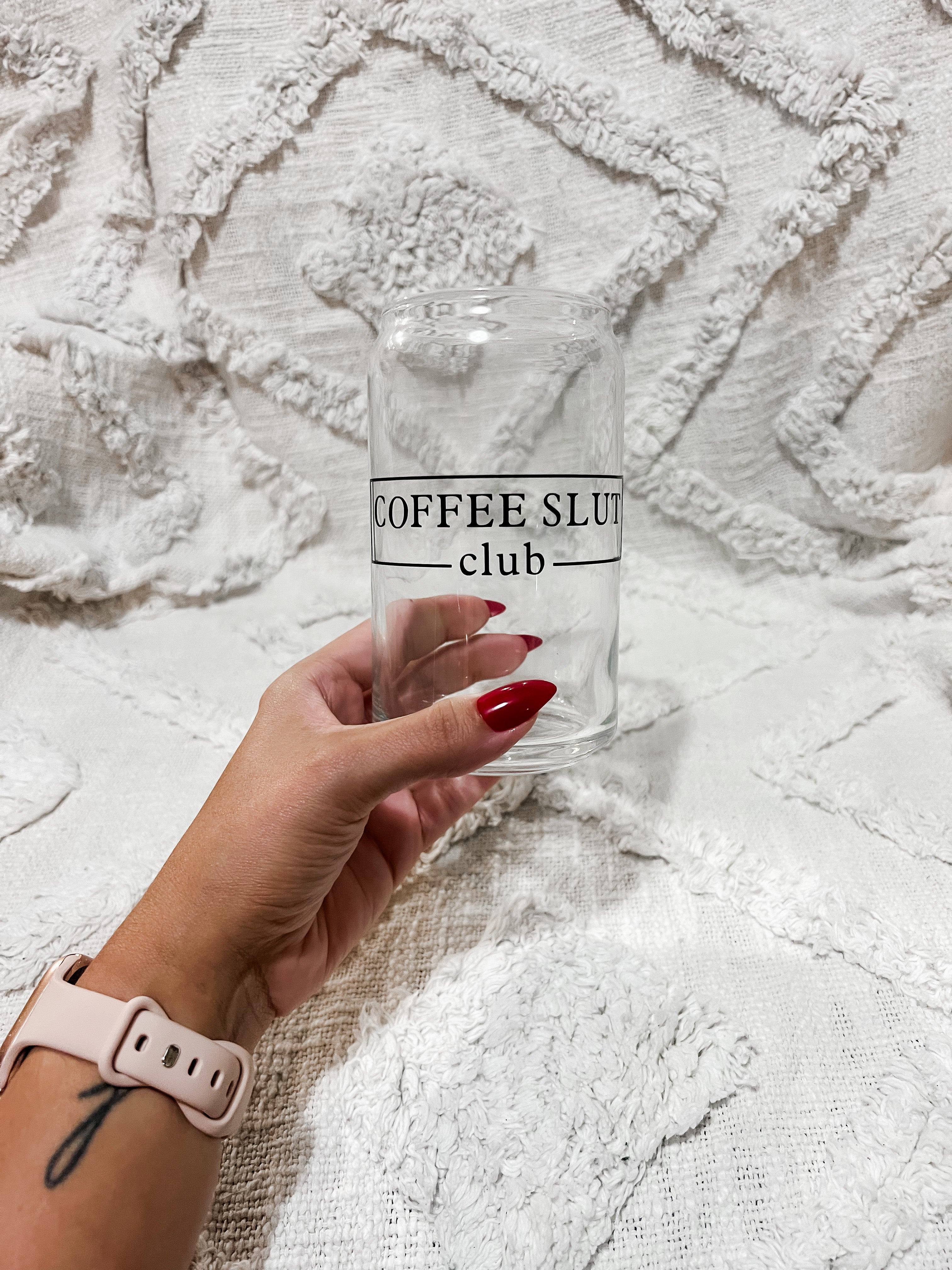 Glass Dome Lid Tumbler – Coffee Slut Club LLC